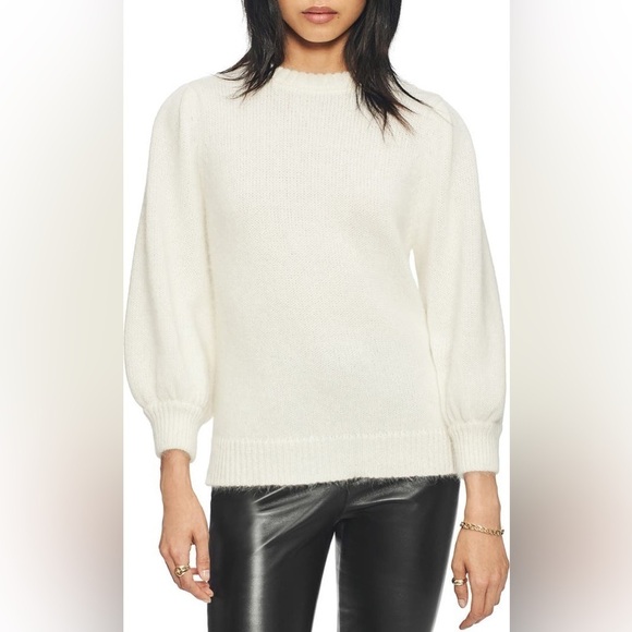 ANINE BING Rosalind Angora & Wool Ivory Sweater L - Picture 2 of 8